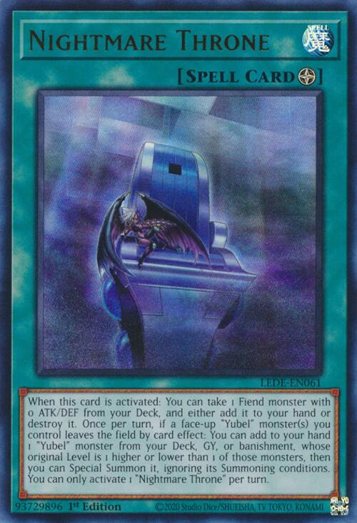 Nightmare Throne [LEDE-EN061] Ultra Rare | Deep Dive Games St. Marys