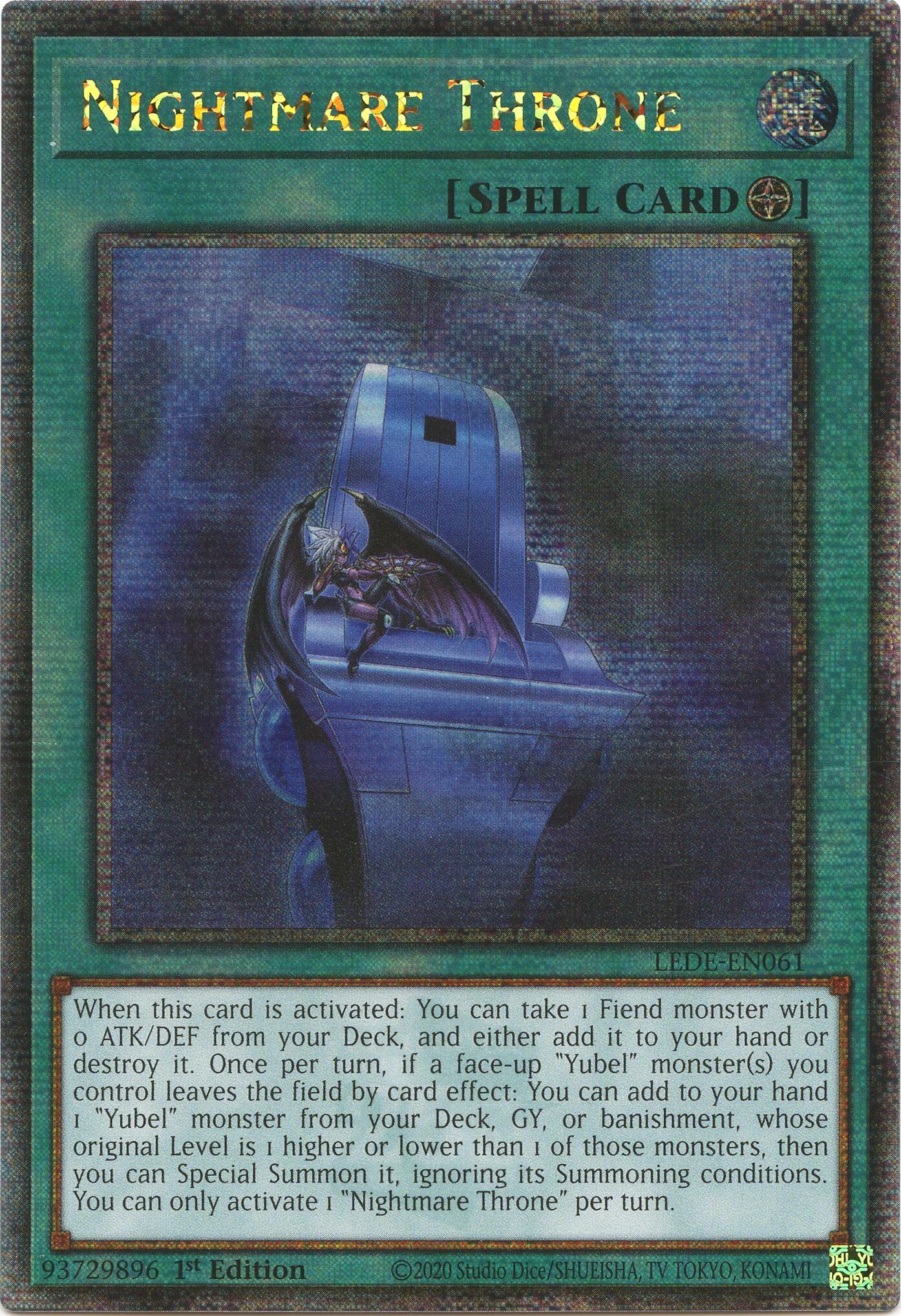 Nightmare Throne (Quarter Century Secret Rare) [LEDE-EN061] Quarter Century Secret Rare | Deep Dive Games St. Marys