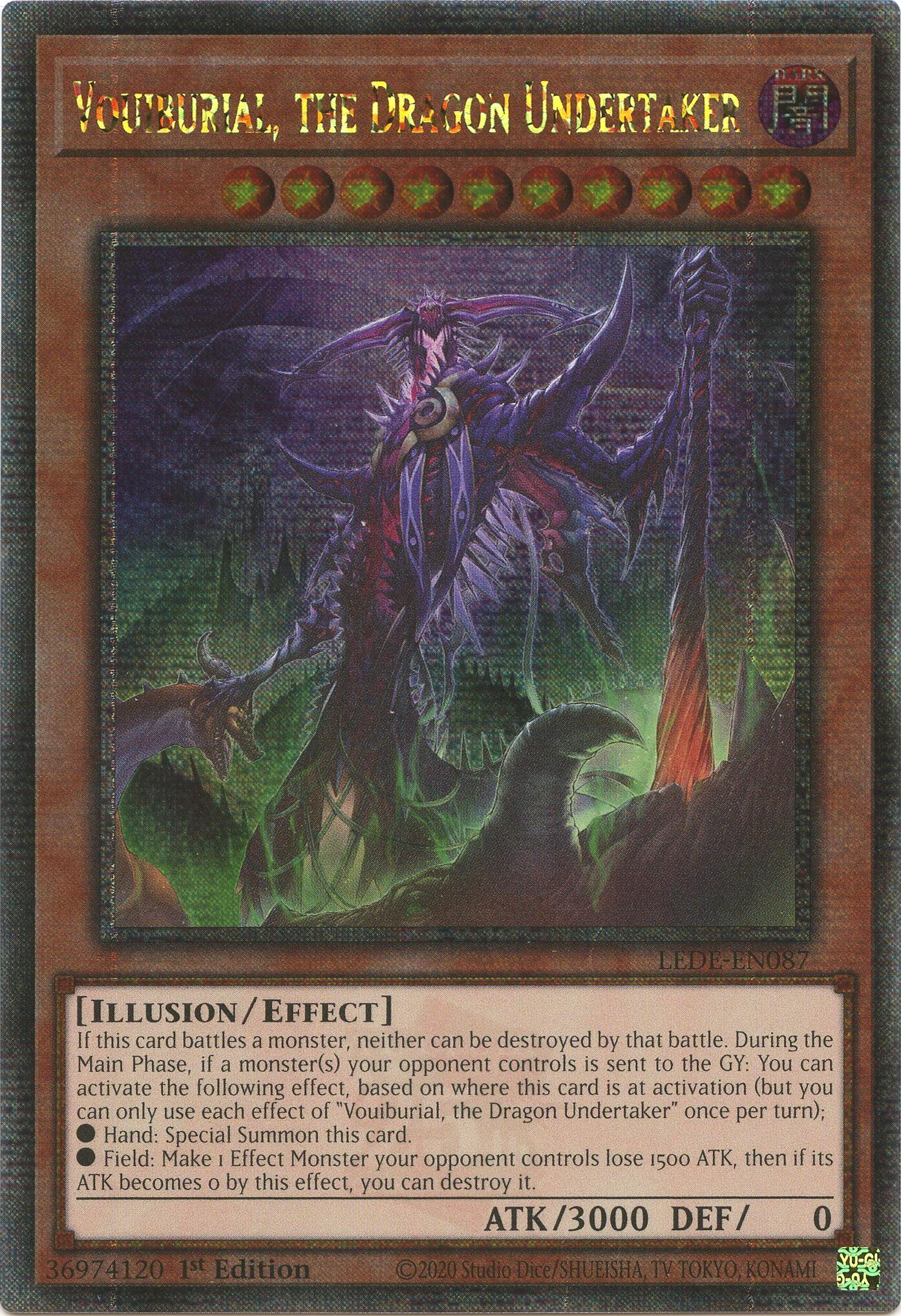 Vouiburial, the Dragon Undertaker (Quarter Century Secret Rare) [LEDE-EN087] Quarter Century Secret Rare | Deep Dive Games St. Marys