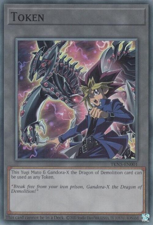 Token: Yugi Muto and Gandora-X the Dragon of Demolition [TKN5-EN001] Super Rare | Deep Dive Games St. Marys