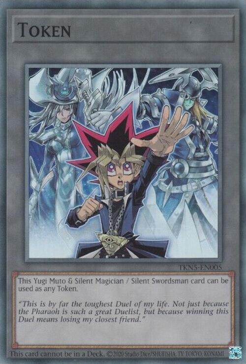 Token: Yugi Muto and Silent Magician and Silent Swordsman [TKN5-EN005] Super Rare | Deep Dive Games St. Marys