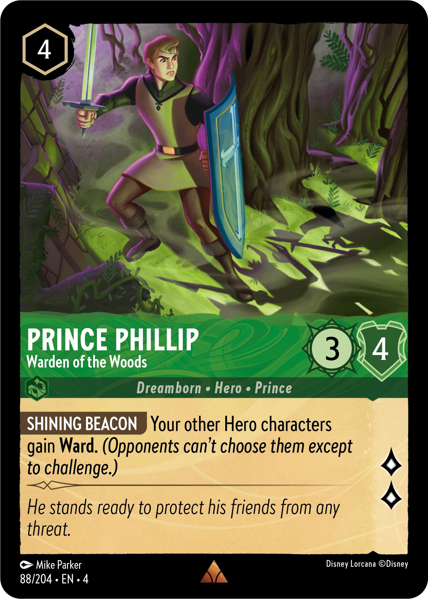 Prince Phillip - Warden of the Woods (88/204) [Ursula's Return] | Deep Dive Games St. Marys