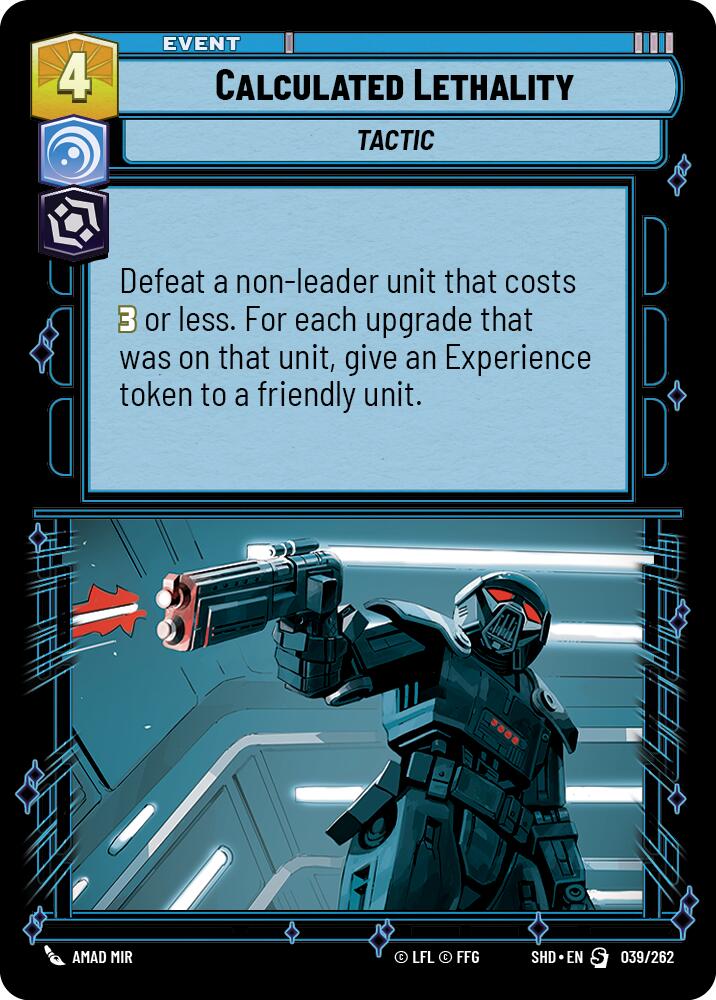 Calculated Lethality (039/262) [Shadows of the Galaxy] | Deep Dive Games St. Marys
