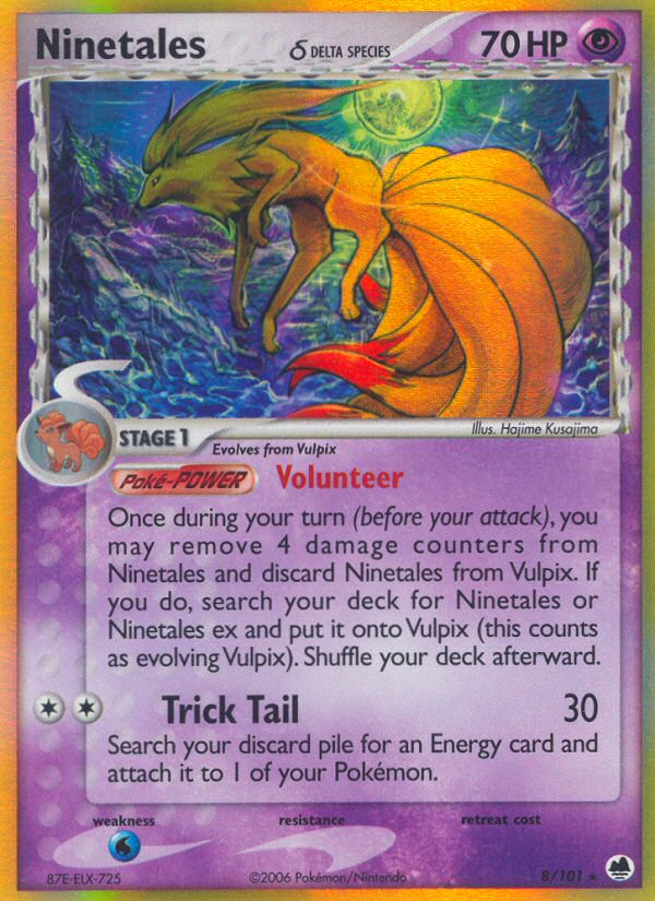 Ninetales (8/101) (Delta Species) [EX: Dragon Frontiers] | Deep Dive Games St. Marys