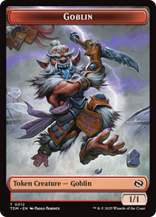 Goblin // Warrior Double-Sided Token [Tarkir: Dragonstorm Tokens] | Deep Dive Games St. Marys