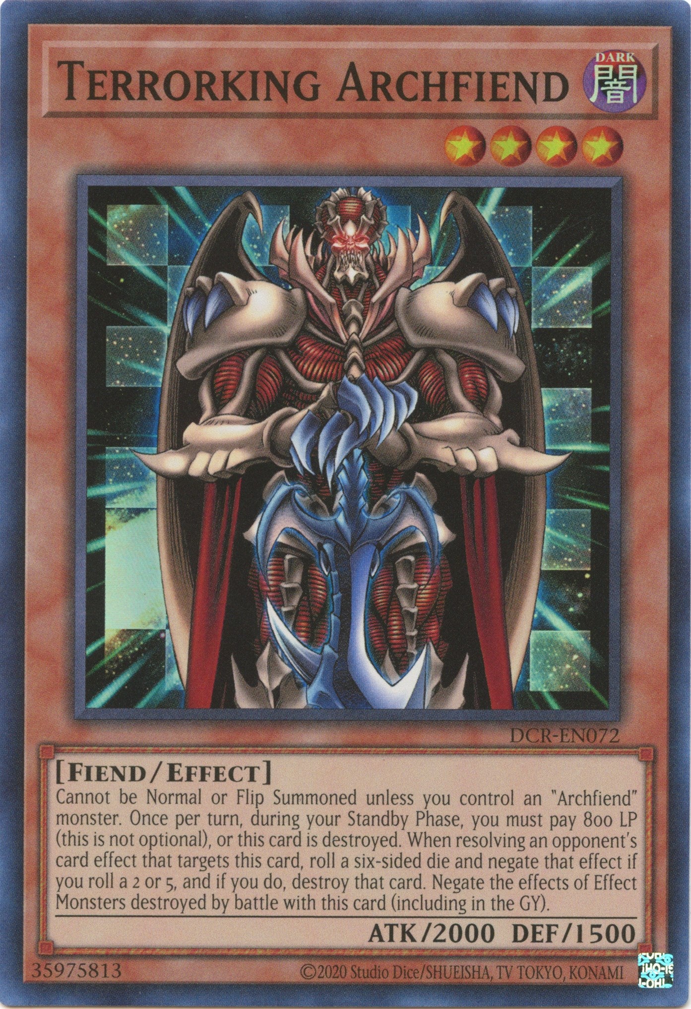 Terrorking Archfiend (25th Anniversary) [DCR-EN072] Super Rare | Deep Dive Games St. Marys