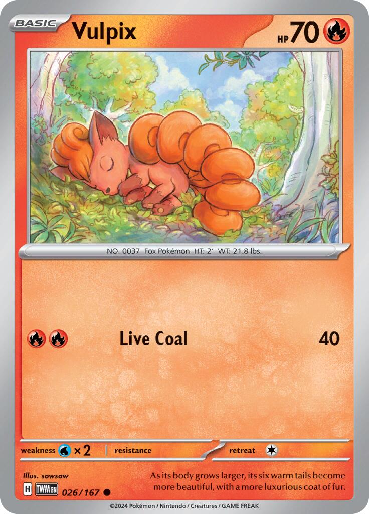 Vulpix (026/167) [Scarlet & Violet: Twilight Masquerade] | Deep Dive Games St. Marys