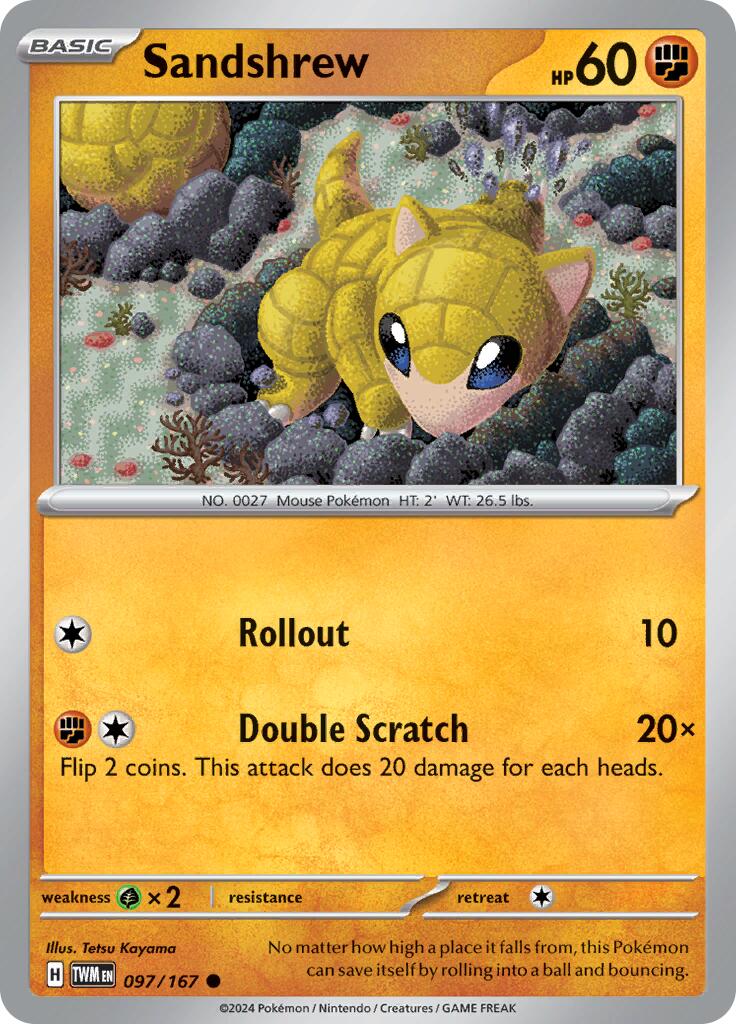 Sandshrew (097/167) [Scarlet & Violet: Twilight Masquerade] | Deep Dive Games St. Marys