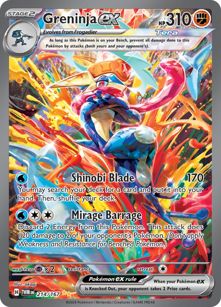 Greninja ex (214/167) [Scarlet & Violet: Twilight Masquerade] | Deep Dive Games St. Marys