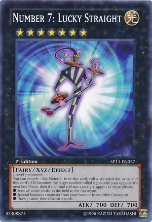 Number 7: Lucky Straight [SP14-EN027] Starfoil Rare | Deep Dive Games St. Marys