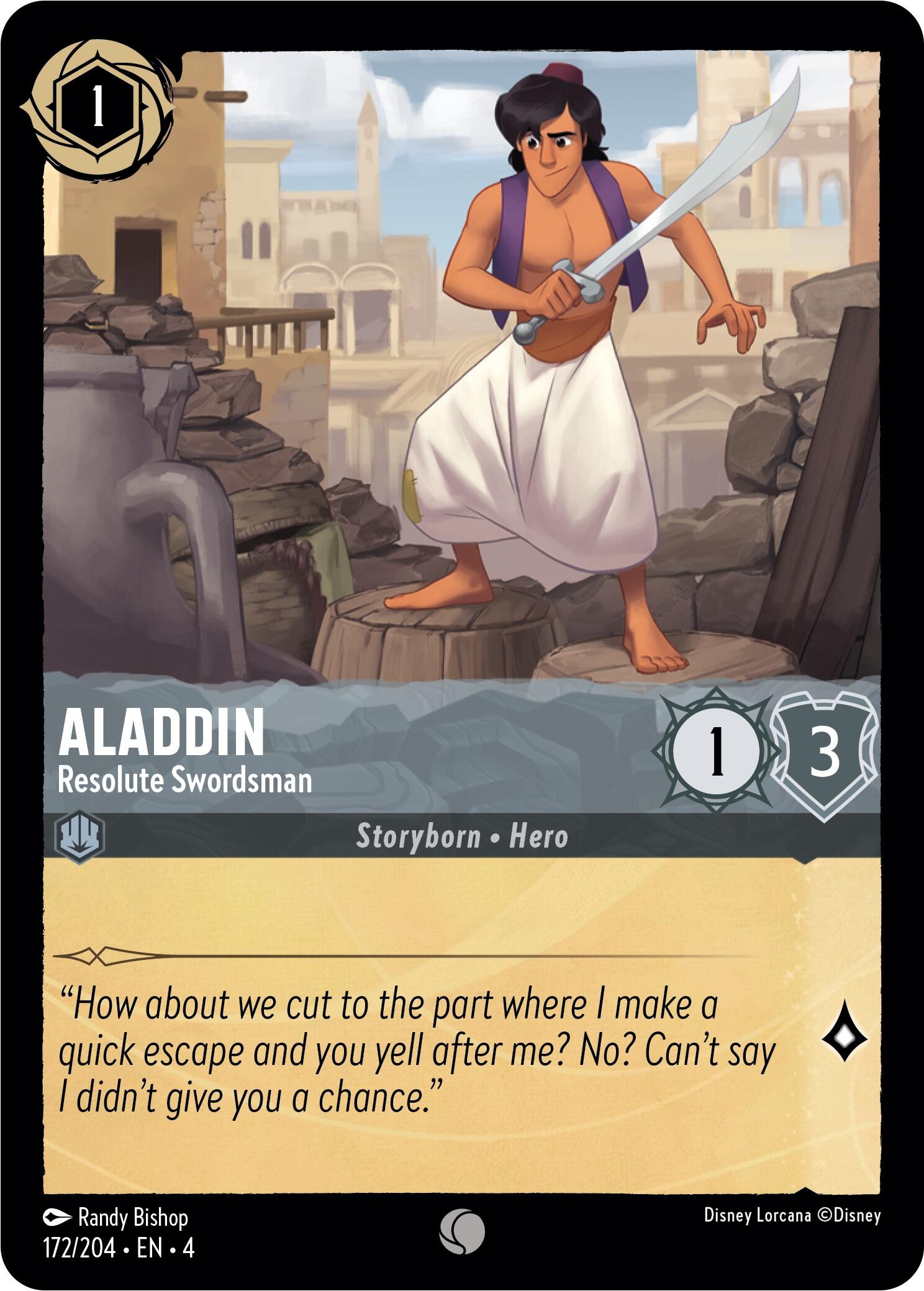 Aladdin - Resolute Swordsman (172/204) [Ursula's Return] | Deep Dive Games St. Marys