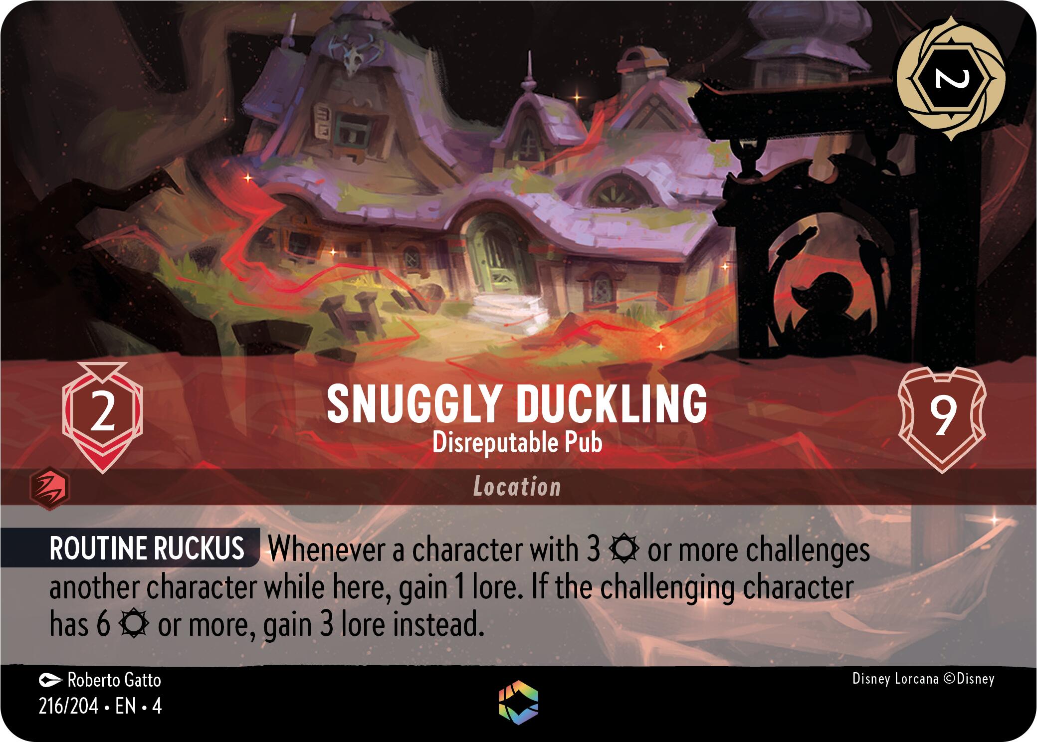 Snuggly Duckling - Disreputable Pub (Enchanted) (216/204) [Ursula's Return] | Deep Dive Games St. Marys