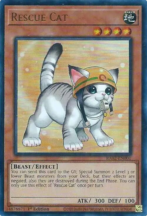 Rescue Cat (Alternate Art) (UR) [RA02-EN001] Ultra Rare | Deep Dive Games St. Marys