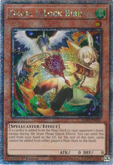 Droll & Lock Bird (Alternate Art) (Quarter Century Secret Rare) [RA02-EN006] Quarter Century Secret Rare | Deep Dive Games St. Marys