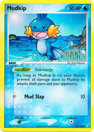 Mudkip (57/100) (Stamped) [EX: Crystal Guardians] | Deep Dive Games St. Marys