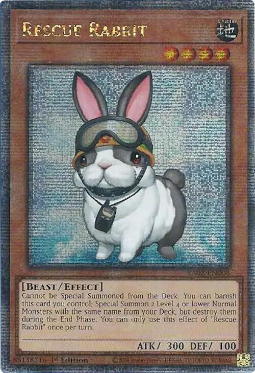 Rescue Rabbit (Quarter Century Secret Rare) [RA02-EN008] Quarter Century Secret Rare | Deep Dive Games St. Marys