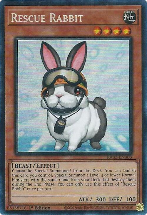 Rescue Rabbit (PCR) [RA02-EN008] Prismatic Collector's Rare | Deep Dive Games St. Marys