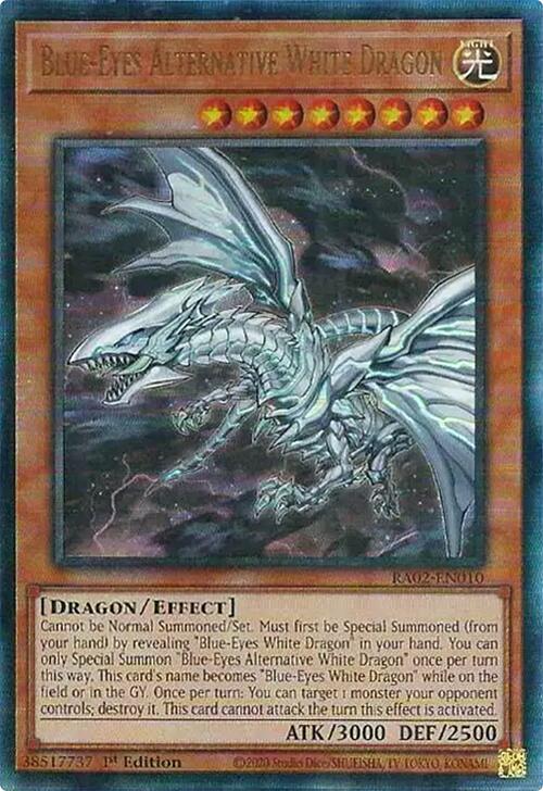 Blue-Eyes Alternative White Dragon (PUR) [RA02-EN010] Prismatic Ultimate Rare | Deep Dive Games St. Marys