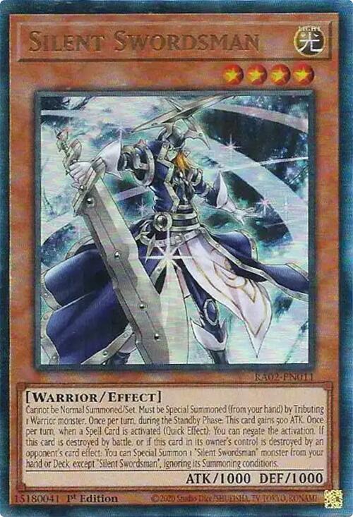 Silent Swordsman (PUR) [RA02-EN011] Prismatic Ultimate Rare | Deep Dive Games St. Marys
