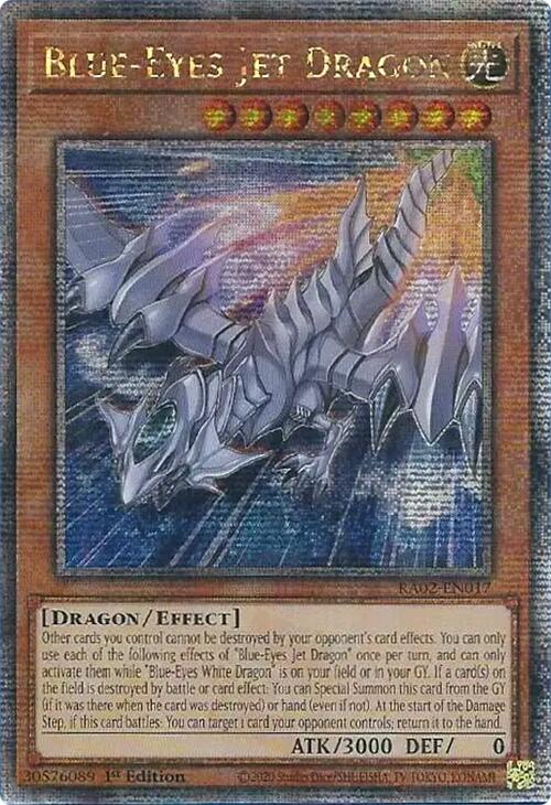 Blue-Eyes Jet Dragon (Quarter Century Secret Rare) [RA02-EN017] Quarter Century Secret Rare | Deep Dive Games St. Marys