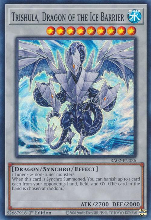 Trishula, Dragon of the Ice Barrier [RA02-EN026] Super Rare | Deep Dive Games St. Marys