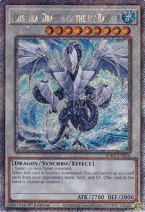 Trishula, Dragon of the Ice Barrier (Platinum Secret Rare) [RA02-EN026] Platinum Secret Rare | Deep Dive Games St. Marys