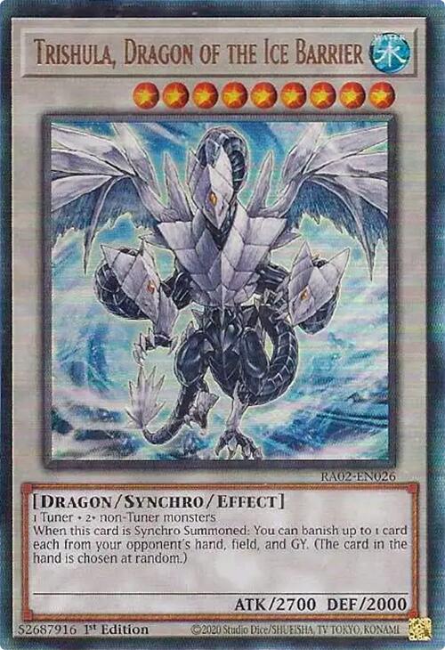 Trishula, Dragon of the Ice Barrier (PUR) [RA02-EN026] Prismatic Ultimate Rare | Deep Dive Games St. Marys