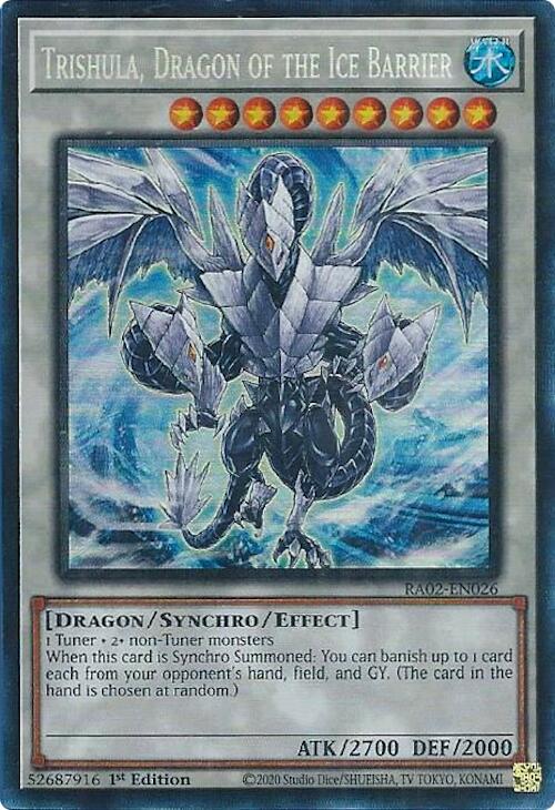 Trishula, Dragon of the Ice Barrier (PCR) [RA02-EN026] Prismatic Collector's Rare | Deep Dive Games St. Marys