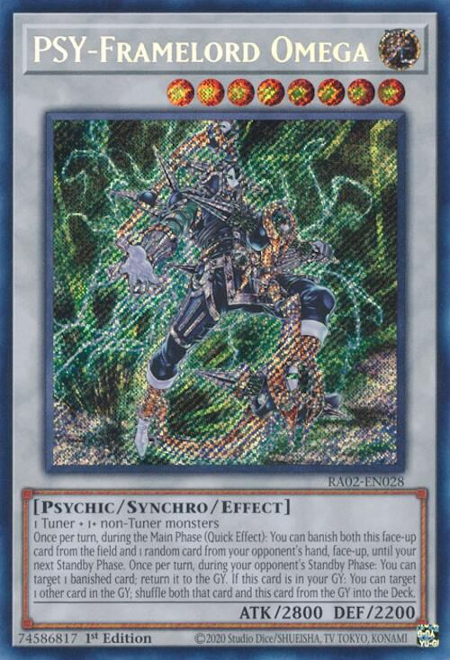 PSY-Framelord Omega (Secret Rare) [RA02-EN028] Secret Rare | Deep Dive Games St. Marys