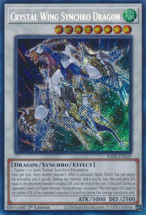 Crystal Wing Synchro Dragon (Secret Rare) [RA02-EN029] Secret Rare | Deep Dive Games St. Marys