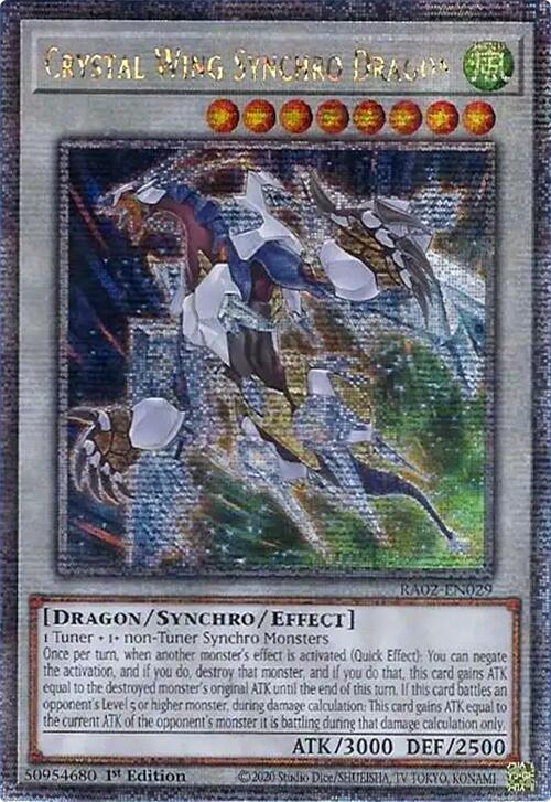 Crystal Wing Synchro Dragon (Platinum Secret Rare) [RA02-EN029] Platinum Secret Rare | Deep Dive Games St. Marys