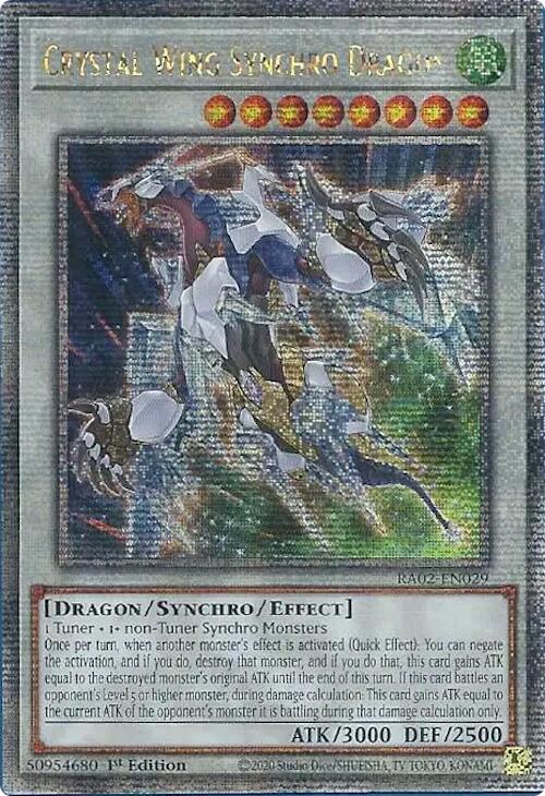 Crystal Wing Synchro Dragon (Quarter Century Secret Rare) [RA02-EN029] Quarter Century Secret Rare | Deep Dive Games St. Marys