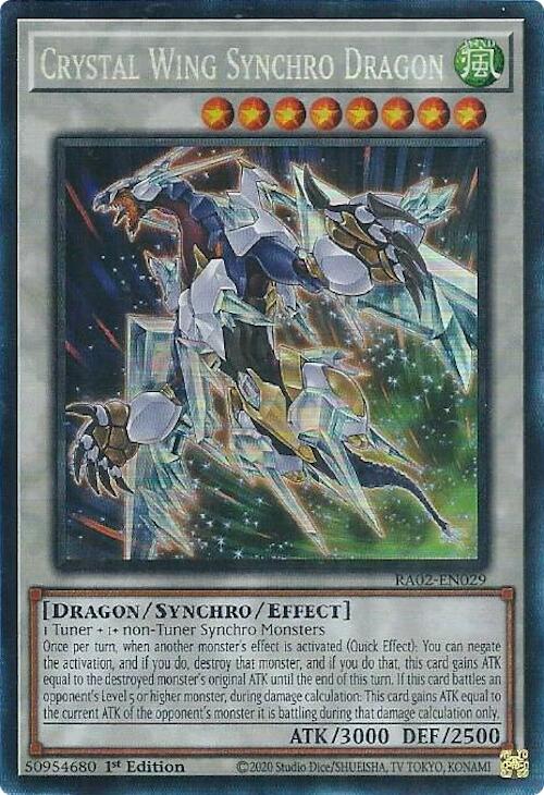 Crystal Wing Synchro Dragon (PCR) [RA02-EN029] Prismatic Collector's Rare | Deep Dive Games St. Marys