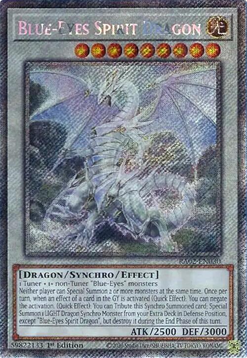 Blue-Eyes Spirit Dragon (Platinum Secret Rare) [RA02-EN030] Platinum Secret Rare | Deep Dive Games St. Marys