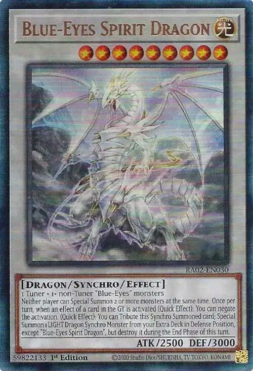 Blue-Eyes Spirit Dragon (PUR) [RA02-EN030] Prismatic Ultimate Rare | Deep Dive Games St. Marys