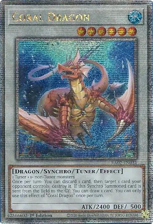 Coral Dragon (Quarter Century Secret Rare) [RA02-EN031] Quarter Century Secret Rare | Deep Dive Games St. Marys