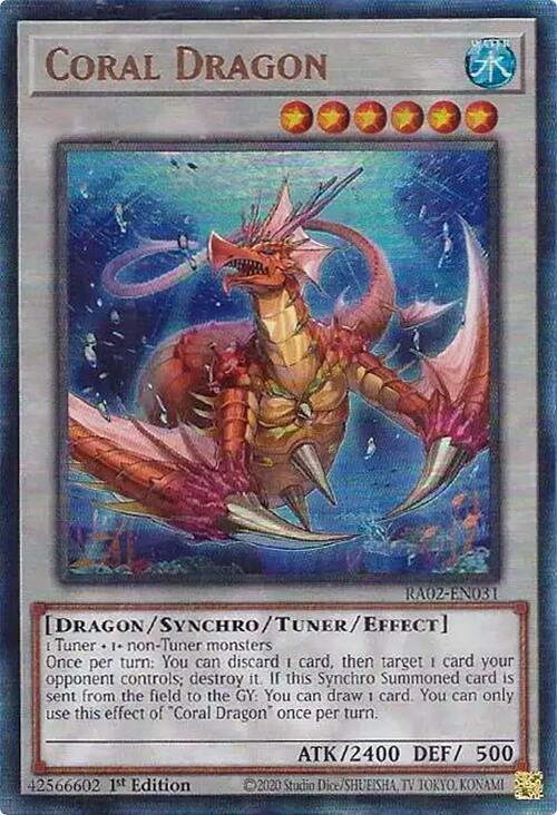 Coral Dragon (PUR) [RA02-EN031] Prismatic Ultimate Rare | Deep Dive Games St. Marys