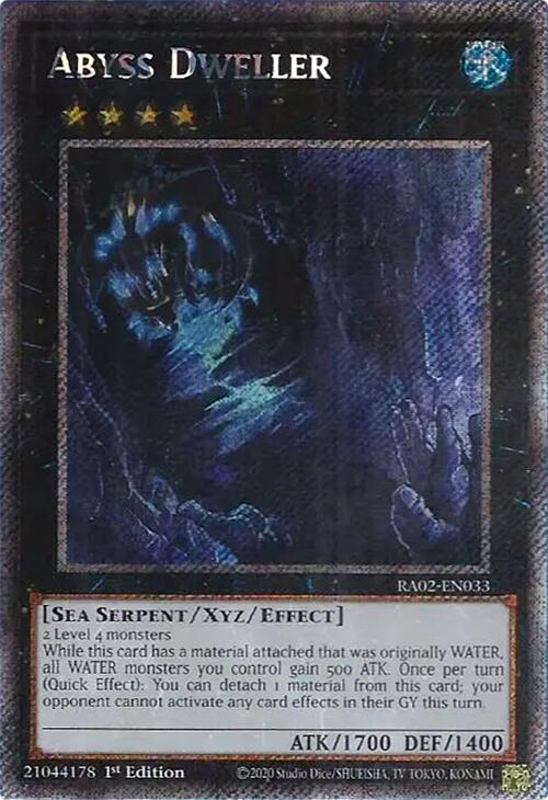 Abyss Dweller (Platinum Secret Rare) [RA02-EN033] Platinum Secret Rare | Deep Dive Games St. Marys