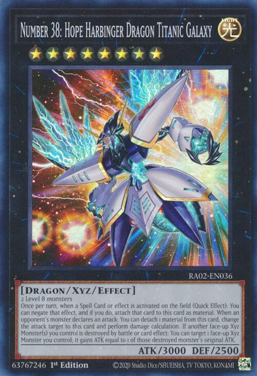 Number 38: Hope Harbinger Dragon Titanic Galaxy [RA02-EN036] Super Rare | Deep Dive Games St. Marys