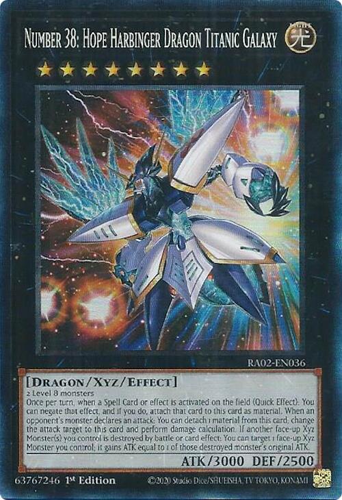 Number 38: Hope Harbinger Dragon Titanic Galaxy (PCR) [RA02-EN036] Prismatic Collector's Rare | Deep Dive Games St. Marys