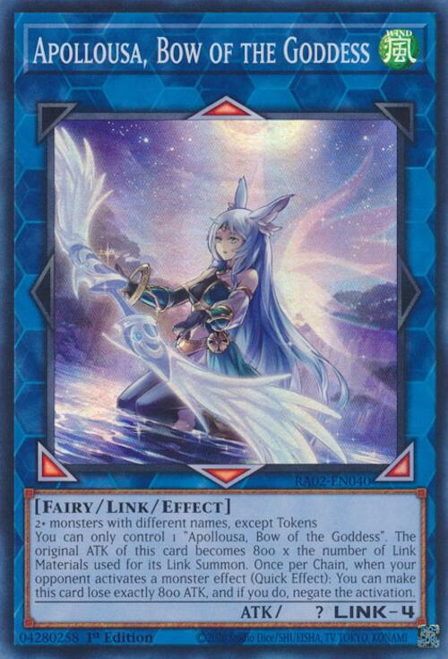 Apollousa, Bow of the Goddess (Alternate Art) [RA02-EN040] Super Rare | Deep Dive Games St. Marys