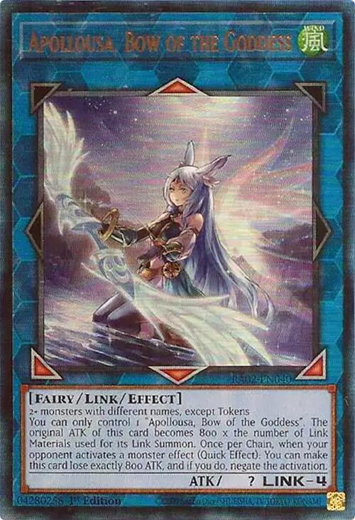 Apollousa, Bow of the Goddess (Alternate Art) (PUR) [RA02-EN040] Prismatic Ultimate Rare | Deep Dive Games St. Marys