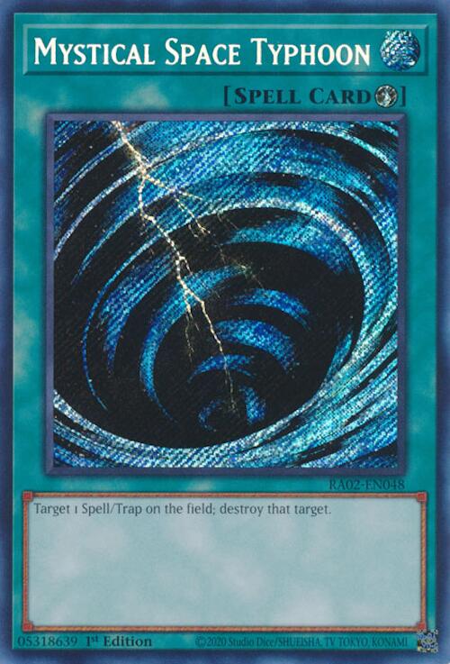 Mystical Space Typhoon (Secret Rare) [RA02-EN048] Secret Rare | Deep Dive Games St. Marys