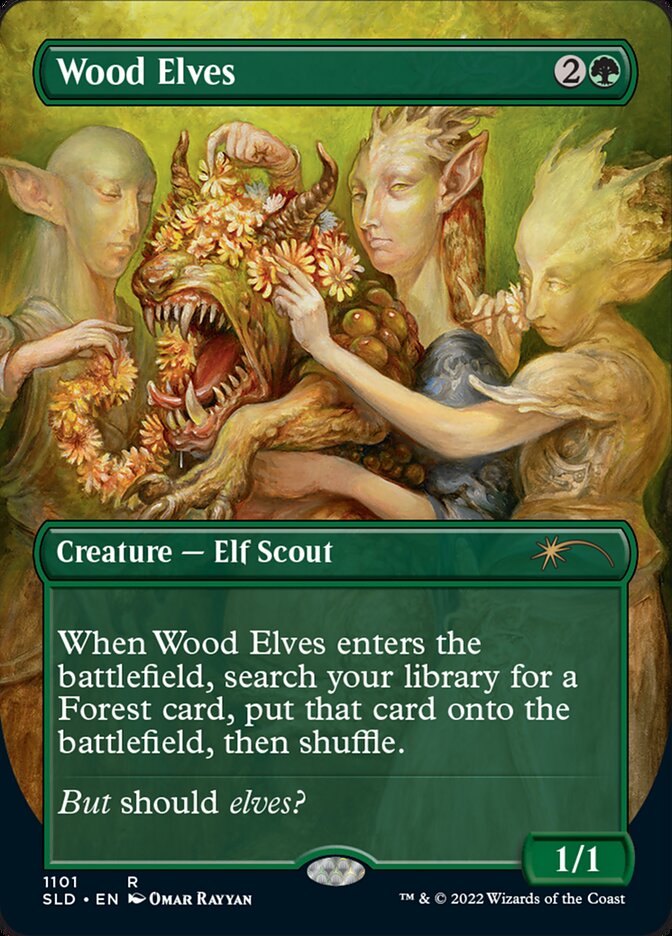 Wood Elves (Borderless) [Secret Lair Drop Series] | Deep Dive Games St. Marys