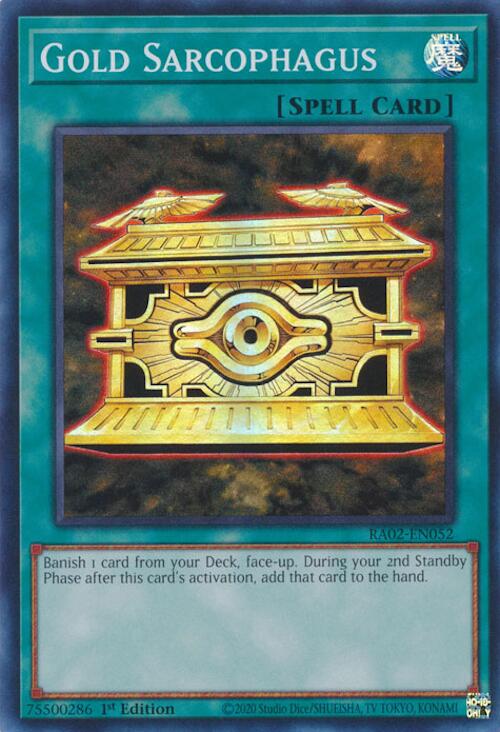 Gold Sarcophagus [RA02-EN052] Super Rare | Deep Dive Games St. Marys