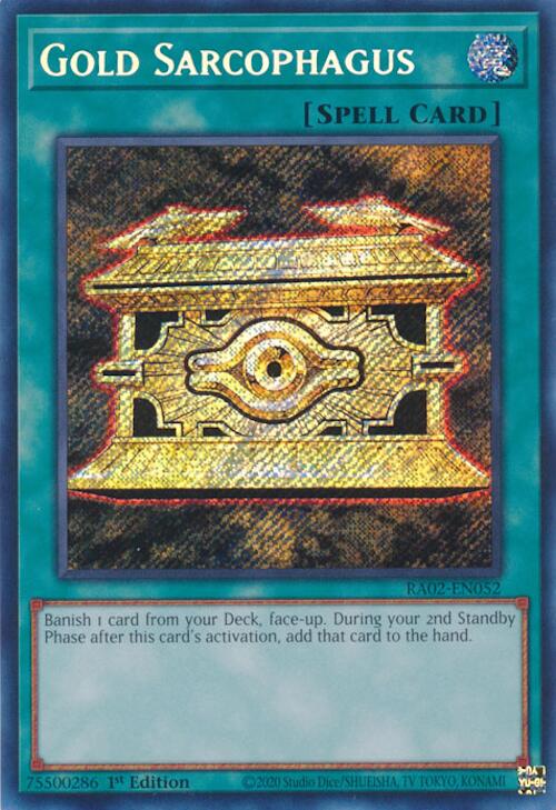 Gold Sarcophagus (Secret Rare) [RA02-EN052] Secret Rare | Deep Dive Games St. Marys