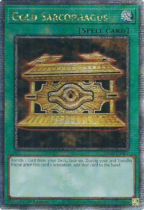 Gold Sarcophagus (Quarter Century Secret Rare) [RA02-EN052] Quarter Century Secret Rare | Deep Dive Games St. Marys