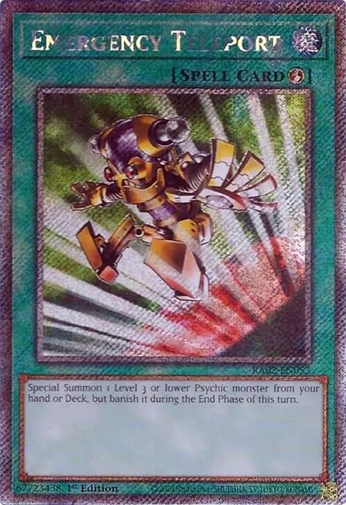 Emergency Teleport (Platinum Secret Rare) [RA02-EN053] Platinum Secret Rare | Deep Dive Games St. Marys