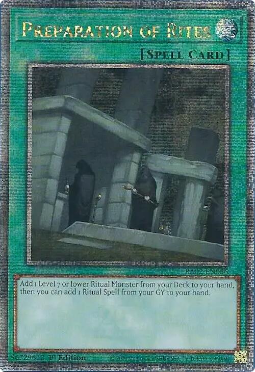 Preparation of Rites (Quarter Century Secret Rare) [RA02-EN056] Quarter Century Secret Rare | Deep Dive Games St. Marys