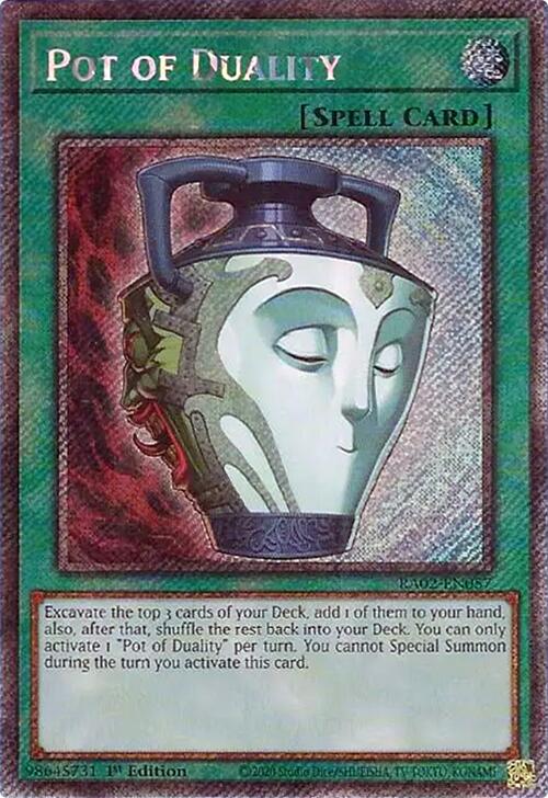 Pot of Duality (Platinum Secret Rare) [RA02-EN057] Platinum Secret Rare | Deep Dive Games St. Marys